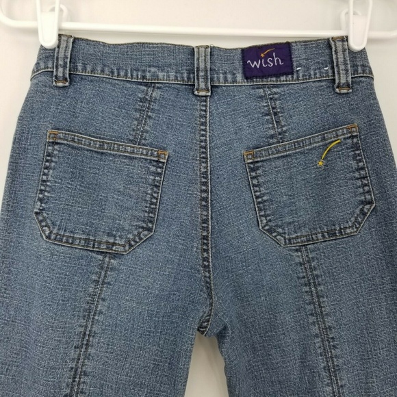 Flare Denim Jeans Hippie Zip Front - Picture 5 of 8